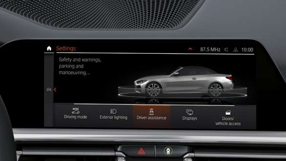 Driving Assistant Professional BMW M440i xDrive Convertible G23 2020 Driving Assistant Professional BMW M440i xDrive Convertible G23 2020 interior control display