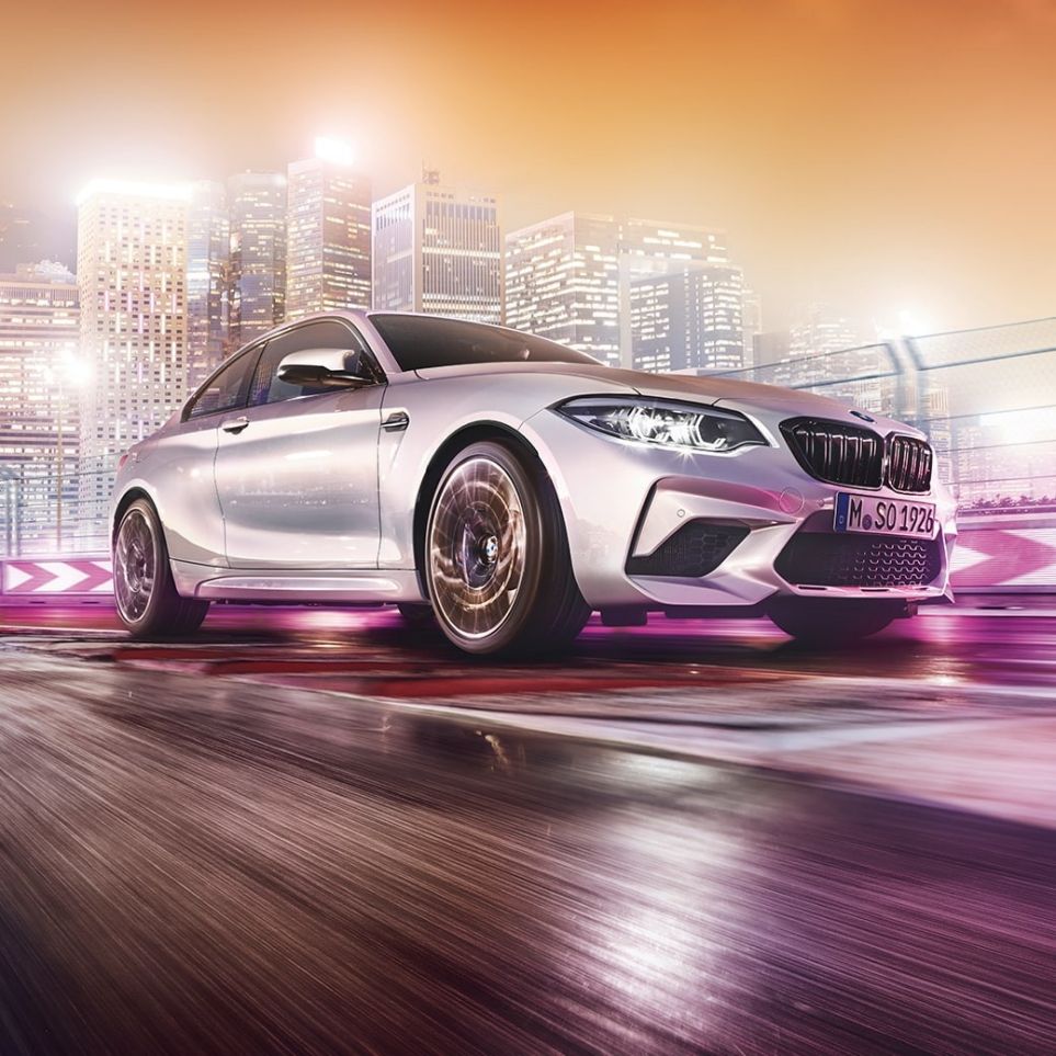 Front design BMW M2 Competition F87 Front design BMW M2 Competition F87 2018 Hockenheim Silver metallic three-quarter front view
