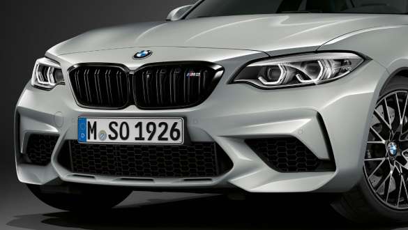 M specific front apron BMW M2 Competition M specific front apron BMW M2 Competition F87 2018 Hockenheim Silver metallic front view