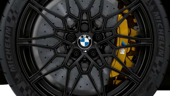 M Carbon ceramic brake BMW M3 Competition Sedan 2020 M Carbon ceramic brake close-up