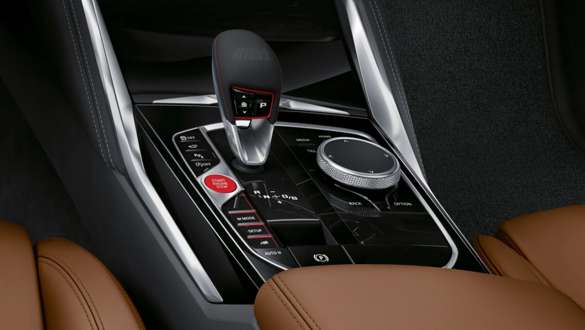 8-speed M Steptronic transmission BMW M3 Competition Sedan G80 2020 BMW M3 Competition Sedan G80 2020 8-speed M Steptronic transmission close-up gear lever