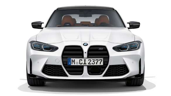 Front design BMW M3 Competition Sedan Frozen Brilliant White metallic G80 2020 BMW M3 Competition Sedan G80 2020 Frozen Brilliant White metallic Front design front view