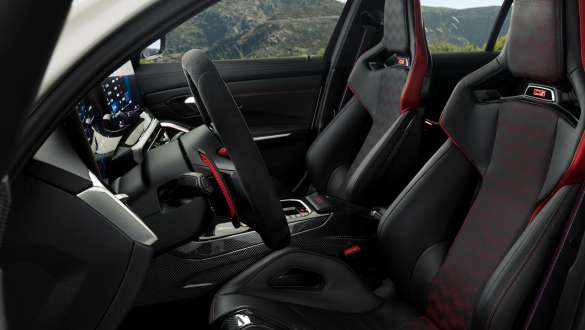 BMW M3 CS G80 M Carbon bucket seats BMW M3 CS G80 M Carbon bucket seats in bicolor Black/Red with contrast stitching interior