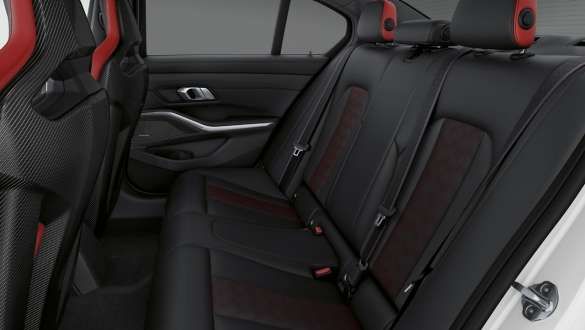 Rear seat bench in bicolor Black/Red BMW M3 CS G80 BMW M3 CS G80 Rear seat bench in bicolor Black/Red interior