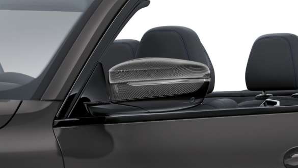 Mirror caps in Cerium Grey BMW M440i xDrive Cabriolet G23 2020 BMW M440i xDrive Cabriolet BMW Individual Frozen Deep Grey metallic G23 2020 front view vertical mirror caps in Cerium Grey