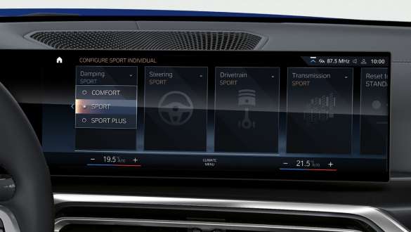 Adaptive M suspension BMW M440i xDrive Cabriolet G23 2020 Control Display Adaptive M suspension BMW M440i xDrive Cabriolet G23 2020 configuration touch screen Control Display