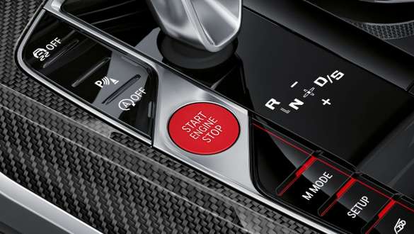 Red Start/Stop button BMW M4 Cabriolet G83 2021 BMW M4 Cabriolet G83 2021 red Start/Stop button