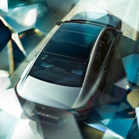 Panorama glass roof BMW M850i xDrive Gran Coupé Panorama glass roof BMW M850i xDrive Gran Coupé 2019 Frozen Bluestone metallic birds-eye view