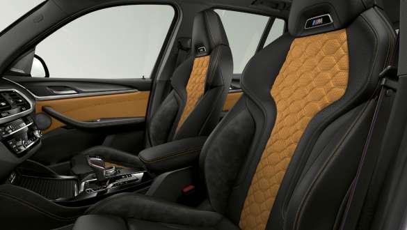 BMW X3 M Competition, M Sport seats. BMW X3 M Competition, interior, M Sport seats in ‘Merino’ leather with Alcantara.