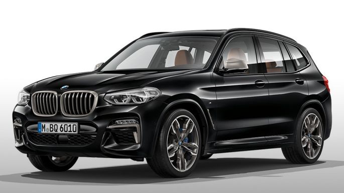BMW X3 M40i, side view. BMW X3 M40i in Black Sapphire metallic, exterior, side view.