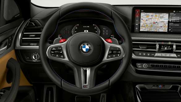 M Servotronic BMW X3 M Competition F97 LCI Facelift 2021 BMW X3 M Competition F97 LCI Facelift 2021 M Servotronic cockpit with M leather steering wheel