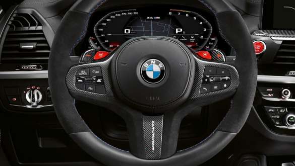 BMW X4 M and BMW X4 M Competition, cockpit. BMW X4 M and BMW X4 M Competition, interior, cockpit, M leather steering wheel, M Servotronic.