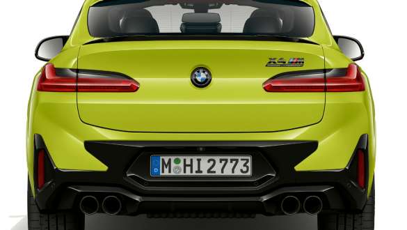 Rear design BMW X4 M Competition F98 LCI Facelift 2021 BMW X4 M Competition F98 LCI Facelift 2021 Sao Paulo Yellow Rear design rear view