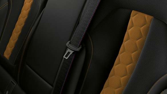 M seat belts in the BMW X6 M Competition SUV M seat belts BMW X6 M Competition F96 2020 SUV interior