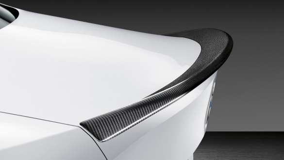 M Performance rear spoiler carbon fibre BMW 3 Series Sedan G20 M Performance Parts M Performance rear spoiler carbon fibre BMW 3 Series Sedan G20 M Performance Parts close up