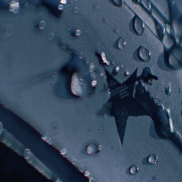 Close-up shot of star marking, BMW wheel Close-up shot of star marking, BMW wheel