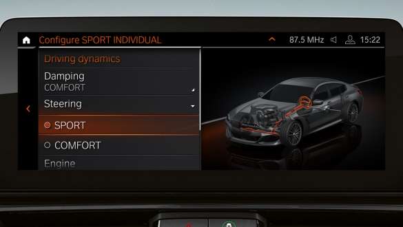 Integral Active Steering La BMW Série 8 Gran Coupé G16 LCI restylage 2022, vue de détail sur le Control Display