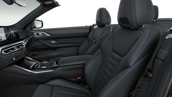 Sièges sport BMW M440i xDrive Cabrio G23 2020 Sièges sport BMW M440i xDrive Cabrio G23 2020 habitacle vue en gros plan