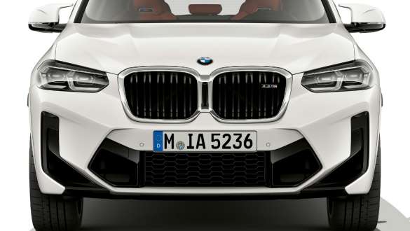 Design avant de la BMW X3 M F97 LCI restylage 2021 BMW X3 M F97 LCI restylage en 2021 Alpinweiß design avant