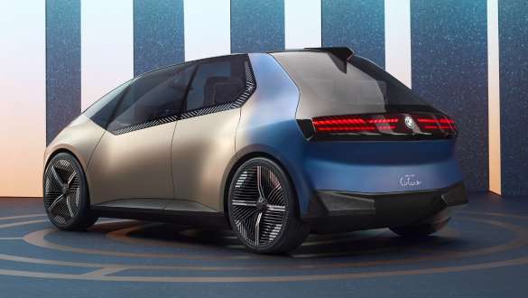Design extérieur de la BMW i Vision Circular 2021, vue de trois quarts arrière Design extérieur du véhicule au concept visionnaire BMW i Vision Circular 2021, vue de trois quarts arrière