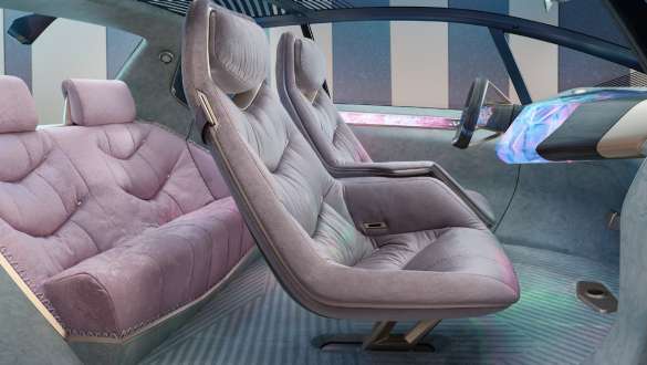 Esthétique des matériaux avant-gardistes de la BMW i Vision Circular 2021 Esthétique des matériaux avant-gardistes du design intérieur du véhicule au concept visionnaire BMW i Vision Circular 2021