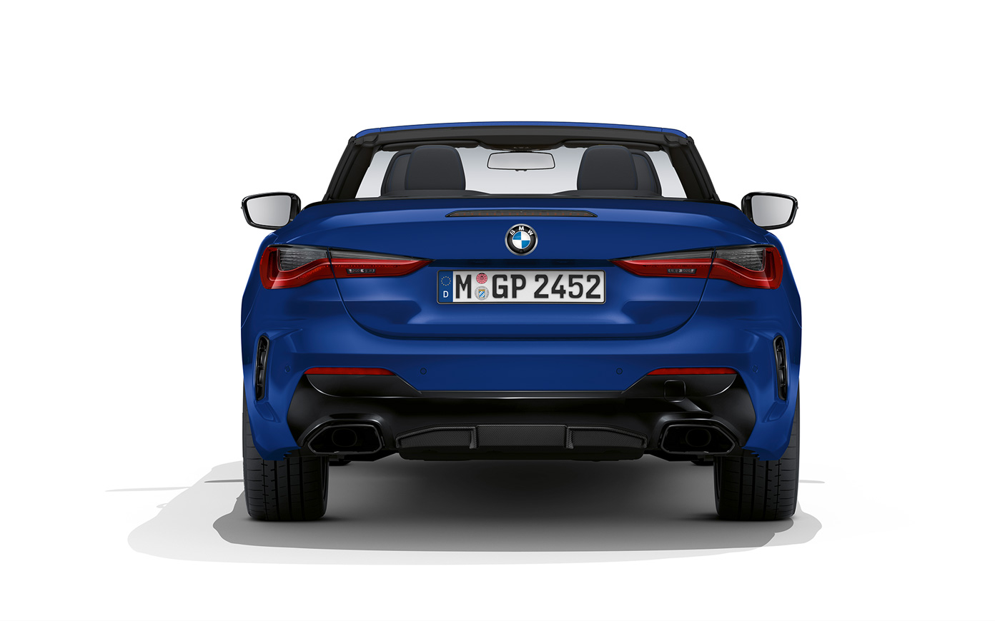 BMW M440i xDrive Cabrio G23 2020 BMW Individual Frozen Portimao Blue metallic rear view  