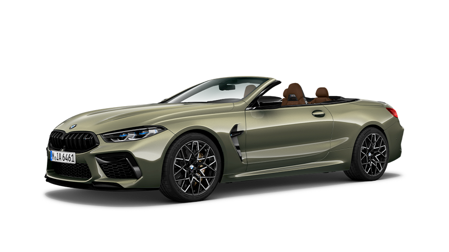 BMW Modèle M BMW M8 Cabrio F91, vue de trois quarts de profil BMW Modèle M BMW M8 Cabrio F91, vue de trois quarts de profil