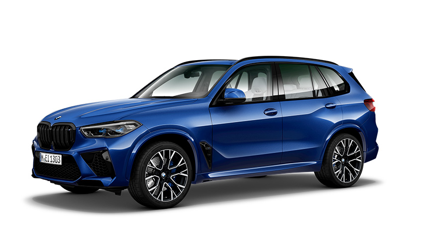 BMW M Series BMW X5 M F95 three-quarter side view BMW M Series BMW X5 M F95 three-quarter side view