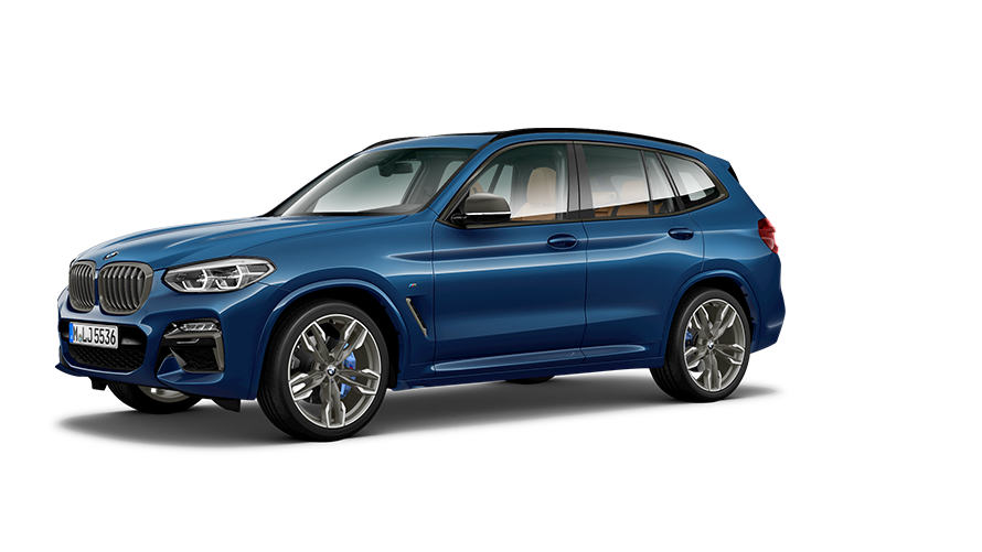 Modèles BMW X BMW X3 G01 vue de trois quarts de profil Modèles BMW X BMW X3 G01 vue de trois quarts de profil