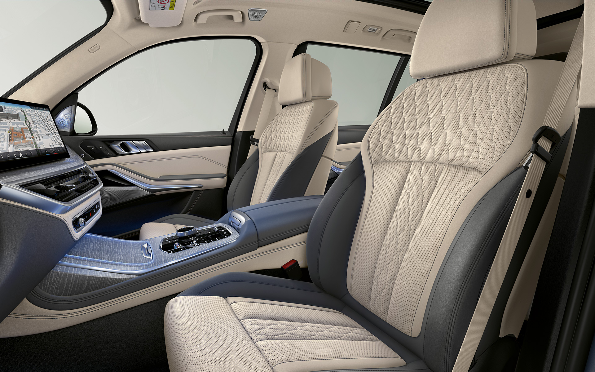 Upholstery view of the driver's seat from the side BMW X7 G07 LCI