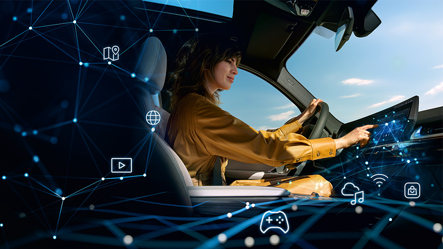 BMW Digital Premium BMW ConnectedDrive Upgrades BMW Digital Premium BMW ConnectedDrive Upgrades Femme dans une BMW