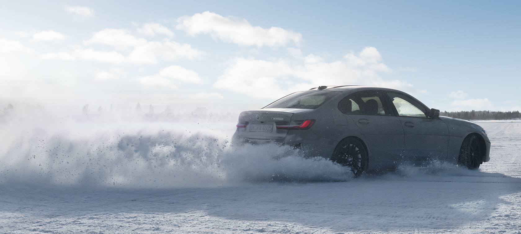 BMW drfiting in snow BMW drfiting in snow