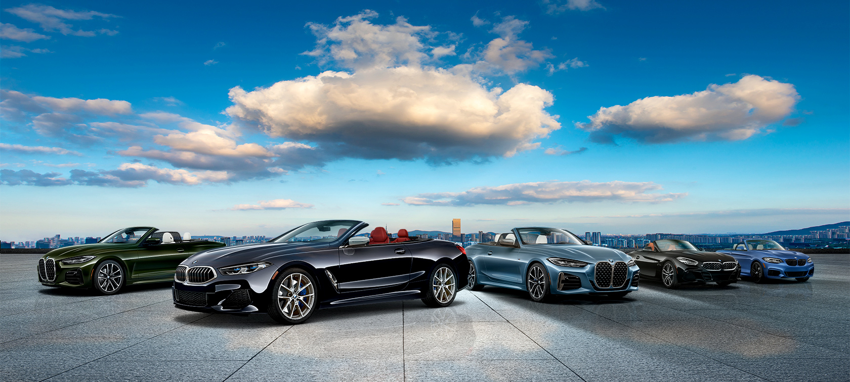BMW Cabriolet vehicles lined up