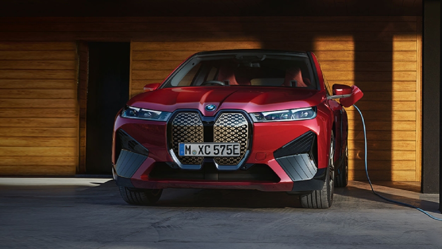 BMW in garage charging